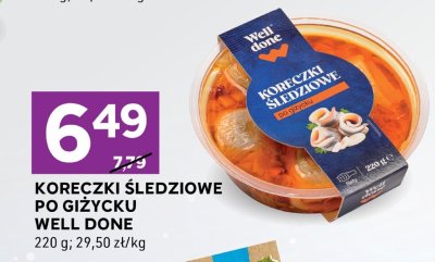 Koreczki śledziowe po giżycku Well Done promocja w Stokrotka