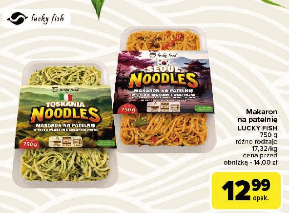 Danie seoul noodles Lucky fish promocja