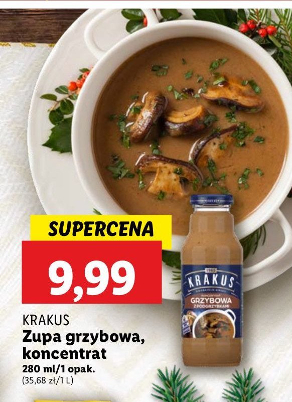 Grzybowa z podgrzybkami Krakus maspex promocja