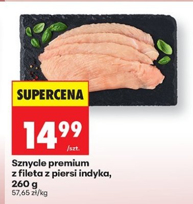 Sznycle premium z fileta z piersi indyka promocja w Biedronka