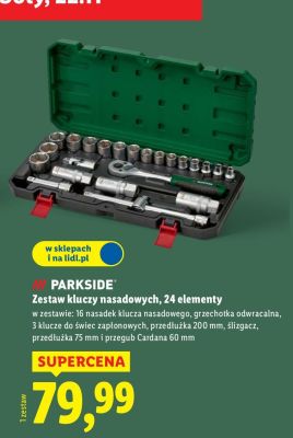 Zestaw kluczy nasadowych PARKSIDE, 24 elementy promocja w Lidl