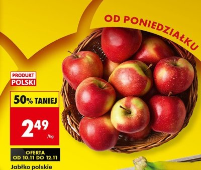 Jabłko polskie czerwone na wagę promocja w Biedronka