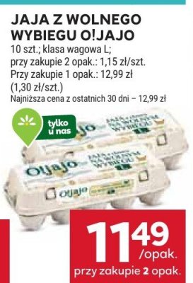 Jaja z wolnego wybiegu Ojajo klasa wagowa L promocja w Stokrotka