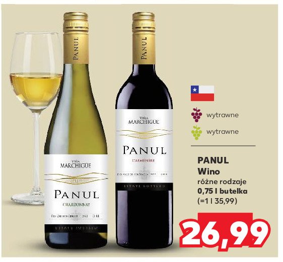 Wino PANUL CARMENERE promocja w Kaufland