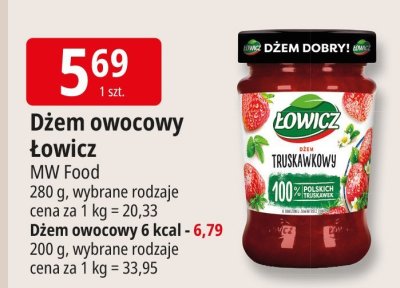 Dżem owocowy Łowicz MV Food promocja w Leclerc