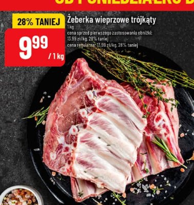 Żeberka wieprzowe trójkąty promocja w POLOmarket