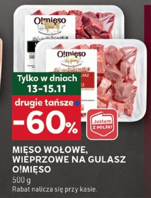 Mięso wołowe wieprzowe na gulasz Olmieso promocja w Stokrotka
