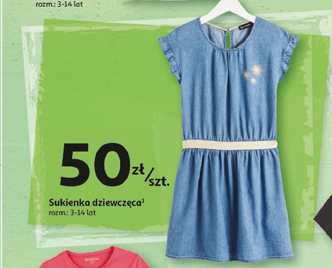 Sukienka dziewczęca 3-14 lat Auchan inextenso promocja