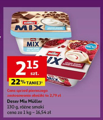 Jogurt o smaku orzechów laskowych z kulkami zbożowymi z czekoladą Muller mix promocja