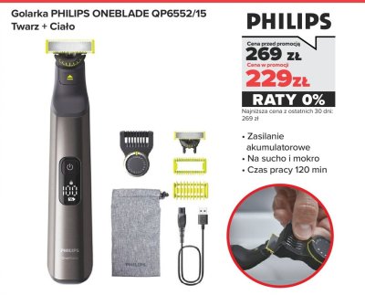 Golarka Oneblade QP6552/15 Twarz + Ciało promocja w NEONET