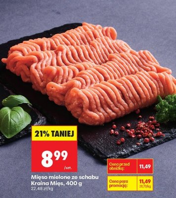 Mięso mielone ze schabu, 400 g promocja w Biedronka