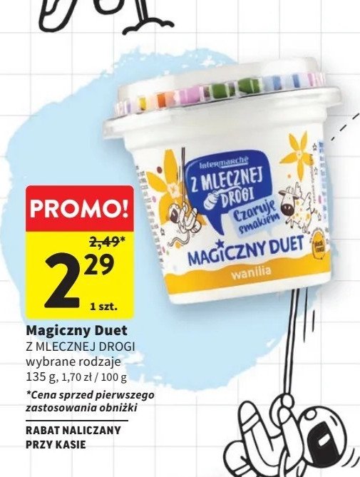 Jogurt magiczny duet wanilia Z mlecznej drogi promocja