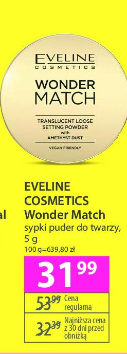 Puder do twarzy Eveline wonder match promocja w Hebe