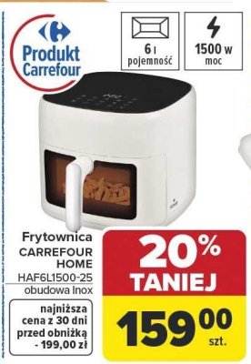 Frytownica CARREFOUR HOME HAF6L1500-25 obudowa inox promocja w Carrefour