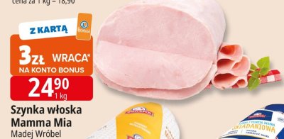 Szynka włoska Mamma Mia Madej Wróbel promocja w Leclerc