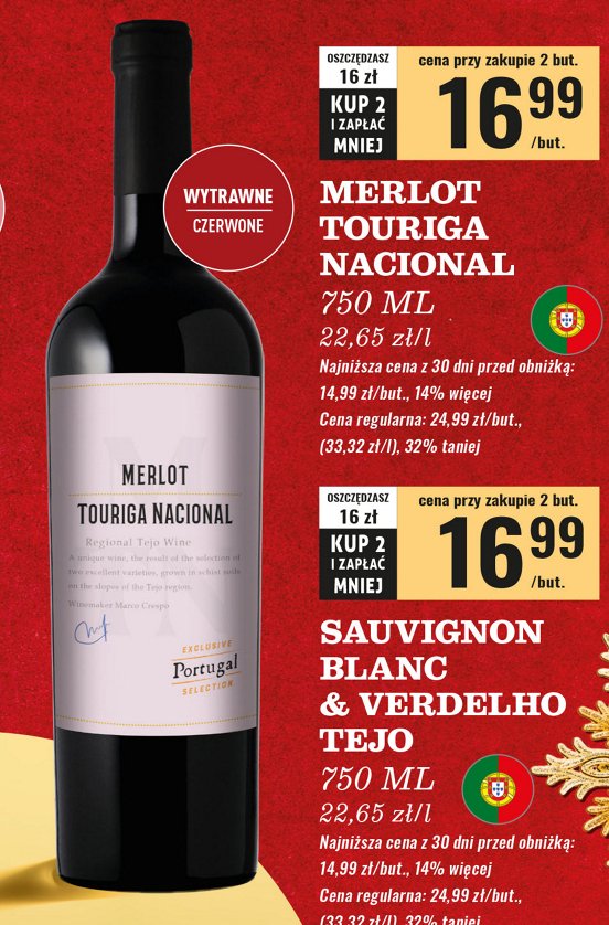 Wino Tourigal nacional merlot promocja w Biedronka