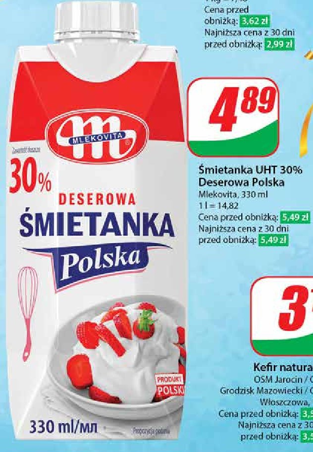 Śmietanka polska 30 % Mlekovita promocja