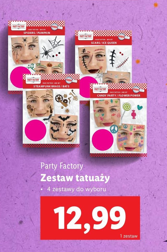 Zestaw tatuaży PARTY FACTORY promocja