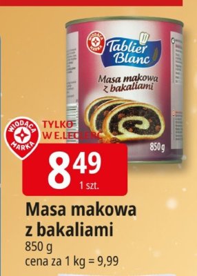 Masa makowa z bakaliami promocja w Leclerc