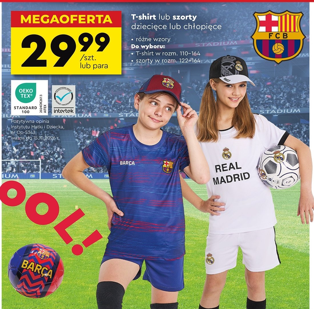 T-shirt chłopięcy real madryt promocja w Biedronka