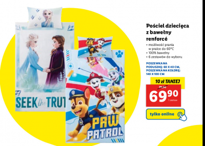 Komplet pościeli 140 x 100 + 60 x 40 cm paw patrol promocja