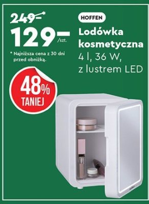 Lodówka kosmetyczna 4 l, 36 W, z lustrem LED Hoffen promocja w Biedronka