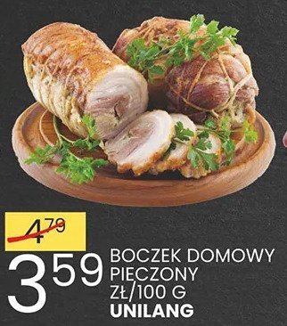 Boczek domowy pieczony Unilang promocja w Wafelek