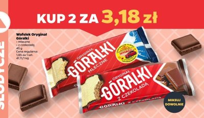 Wafelek Oryginal Góralki mleczne z czekoladą promocja w Netto