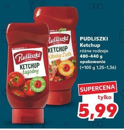 Ketchup włoskie zioła Pudliszki promocja