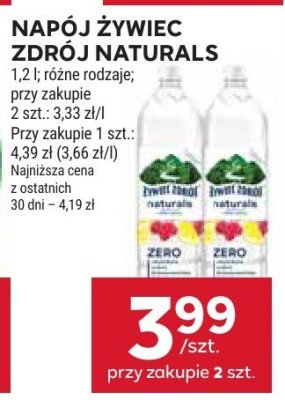 Napój Żywiec Zdrój Naturals promocja w Stokrotka
