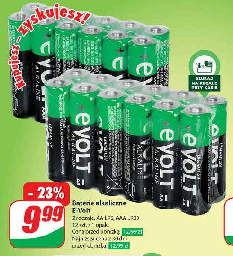 Baterie aaa lr3 EVOLT promocja