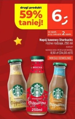 Napój kawowy Starbucks różne rodzaje 250ml promocja w Dealz