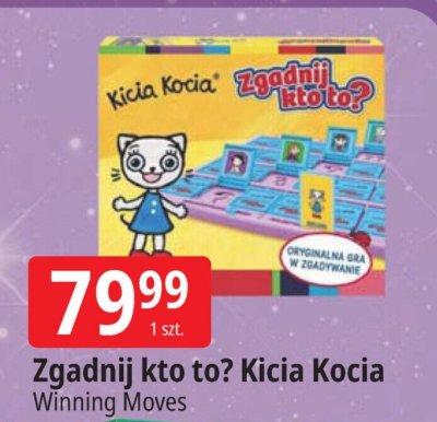 Gra Zgadnij kto to? Kicia Kocia Winning Moves promocja w Leclerc