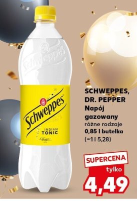 Napój gazowany Schweppes/Dr Pepper różne rodzaje 0,85 l  promocja w Kaufland