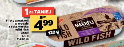 Filety z makreli wild fish w wodzie z sol膮 morsk膮 Graal promocja
