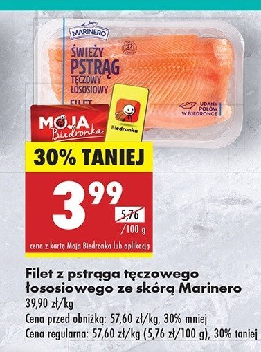 Pstrąg tęczowo-łososiowy filet Marinero promocja