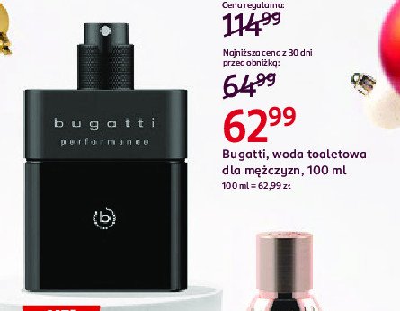 Woda toaletowa Bugatti performance promocja w Rossmann