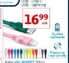 Kabel microusb whippy 90 cm fioletowy Exc promocja