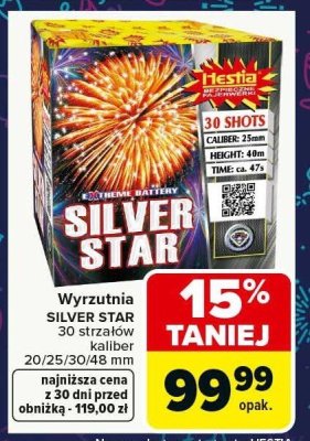 Wyrzutnia SILVER STAR 30 strzałów kaliber 20/25/30/48 mm promocja w Carrefour Market