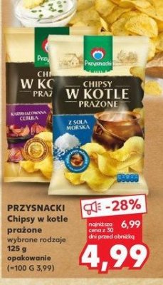 Chipsy w kotle pra偶one z sol膮 morsk膮 Przysnacki promocja
