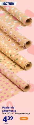 Papier do pakowania 70 x 200 cm | różne warianty promocja w Action
