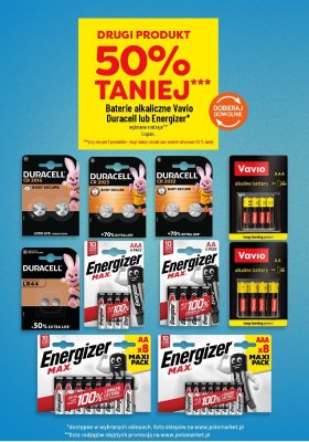 Baterie alkaliczne Energizer, różne rodzaje DRUGIE -50% promocja w POLOmarket