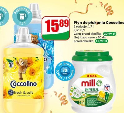 Płyn do płukania Coccolino Fresh & Soft Happy Yellow promocja w Dino