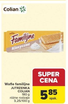 Wafle familijne Jutrzенка Colian promocja w Carrefour Market
