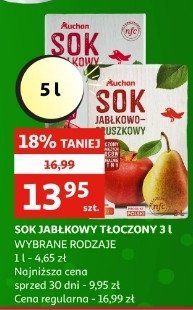 Sok jabłkowo-gruszkowy Auchan promocja