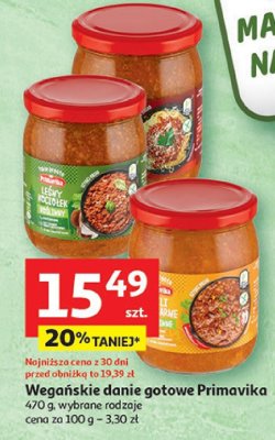 Wegańskie danie gotowe Primavika 470 g wybrane rodzaje promocja w Auchan