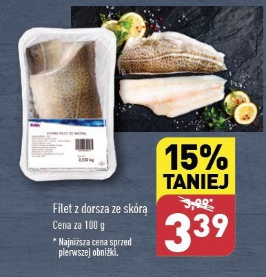 Dorsz filet ze skórą promocja