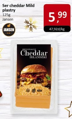 Ser cheddar Mild plastry 125g Jansen promocja w Market Point