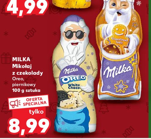 Mikołaj biała czekolada Milka oreo promocja
