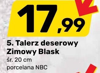 Talerz deserowy Zimowy Blask promocja w Bricomarche